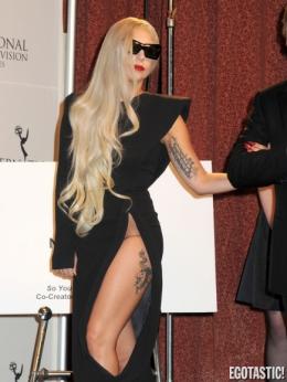 Lady Gaga Comes Damn Close to Flashing Her Little Monster at International Emmy Awards