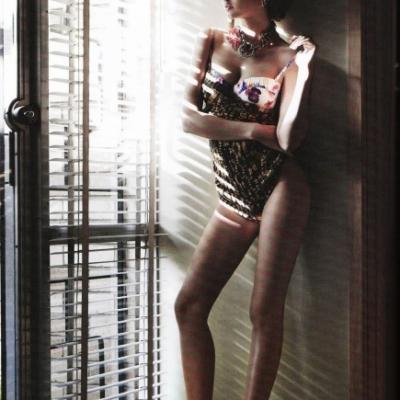 Miranda Kerr Goes Bare Wicked Hot Bum for Harper’s Bazaar